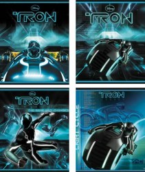 Тетради набор  48л. Полиграфика 28904 "TRON 2" клетка, ассорти, голография /5шт/