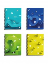 Тетради набор  48л. Schoolformat ТОГК48-ОФ "Объемные фигуры" клетка, на гребне ассорти /6шт/ 228662