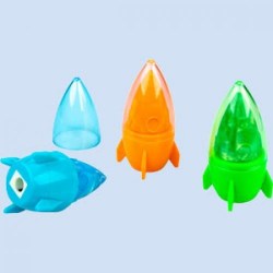 Точилка Centrum 89558 "Ракета" с ластиком, ассорти 