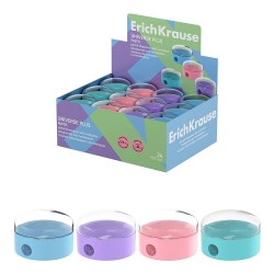 Точилка ErichKrause 60013 Universe Plus Pastel с контейнером, ассорти