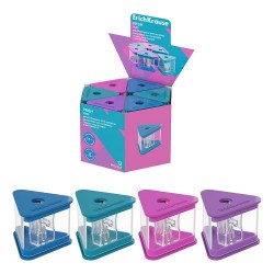 Точилка ErichKrause 60029 "Prism, Vivid" с контейнером, ассорти