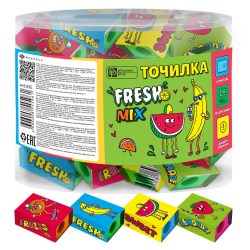 Точилка Феникс 64543 "FRESH MIX" 1 отверстие, ассорти