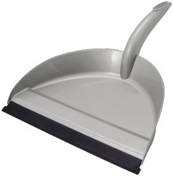 Уборочный инв. Совок д/мусора OfficeClean 378163 с резиновой кромкой, серый, пластик