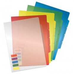 Уголок А4 OfficeSpace/Стамм 363209/ММ-322281 3 отделения, ассорти, 150мкм