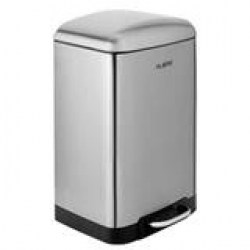 Урна 12л для мусора с педалью Лайма 701568 Ultra стальное с доводчиком, без отпечатков