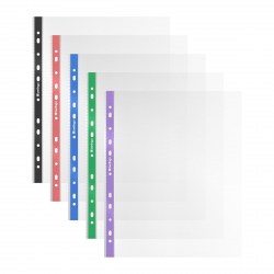 Вкладыш А4 перф.  40мкм Berlingo SPs_A4045 "Squares"матовый, цветная перфорация, ассорти 384220