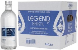 Вода питьевая LEGEND OF BAIKAL природная глубинная, негазированная, 0.5л Арт.586142