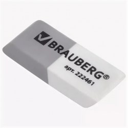 Я  Ластик Brauberg 222461 прямоугольный 41х14х8мм  серо-белый