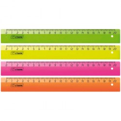 Я  Линейка  20см  Стамм ЛН116 неон ассорти