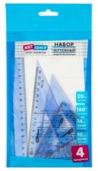 Я  Набор чертежный ArtSpace 256257 (треу2шт,лин20см, трансп)прозр тонир