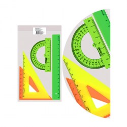 Я  Набор чертежный НГ02/12 малый не прозрачн (лин15см,2угольн,транспор) /Стамм/