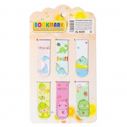 Закладки для книг магнитные Alingar AL9245 "Динозаврик" /6шт/ 