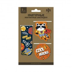 Закладки для книг магнитные Феникс 52164 "Космческие герои" /3шт/