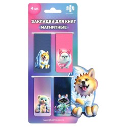 Закладки для книг магнитные Феникс 67746 "Милые животные" /4шт/
