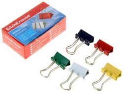 Зажим 15мм /12шт/ цветной /Berlingoin/Формат/OfficeSpace 257951